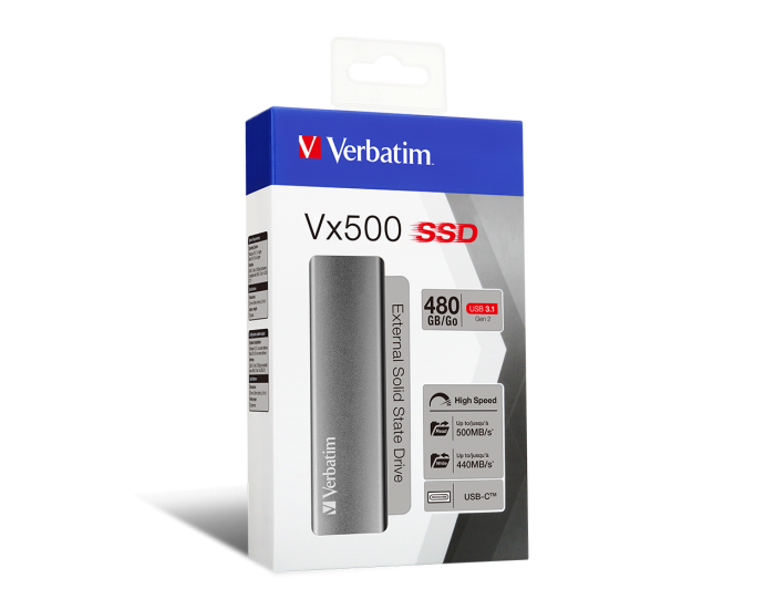 VERBATIM EXTERNAL SSD 480GB VX500 (USB C)